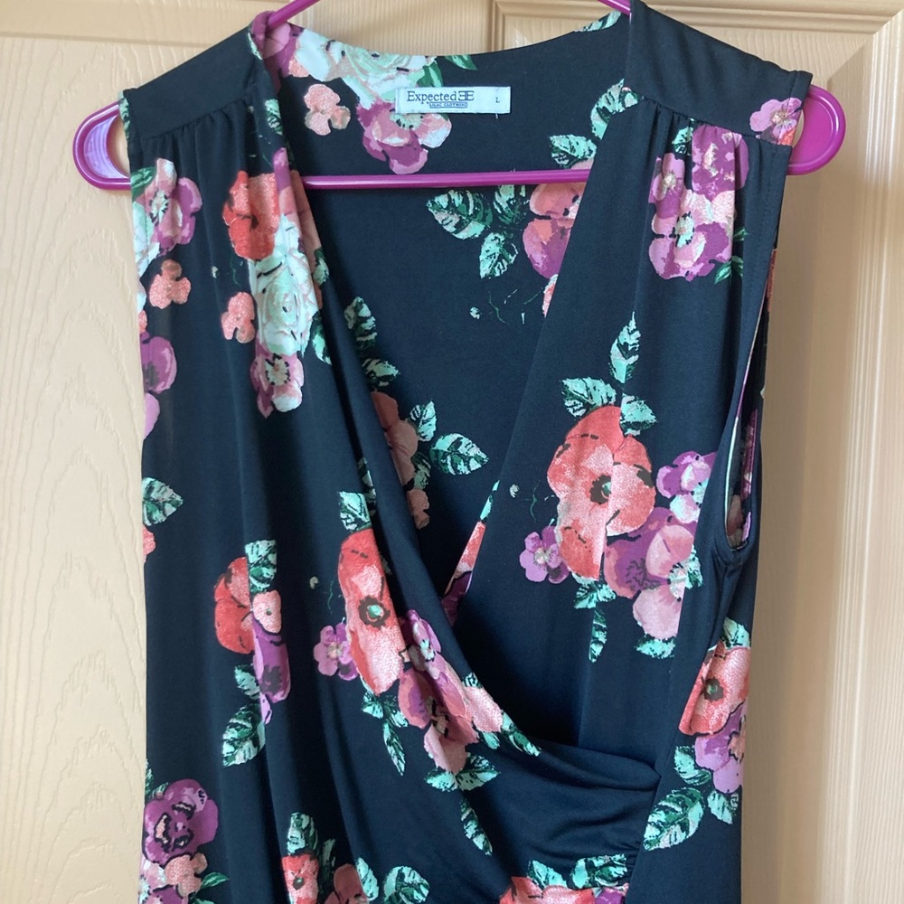 Black Floral Maternity Dress